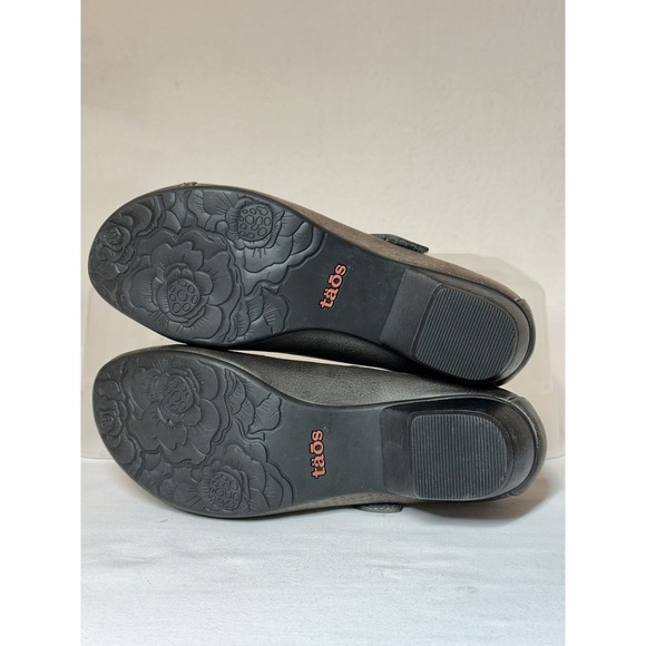 Taos Womens Mambo Leather Mary Jane Heel 1.5 " Gray Size 8 Comfort - Picture 8 of 8